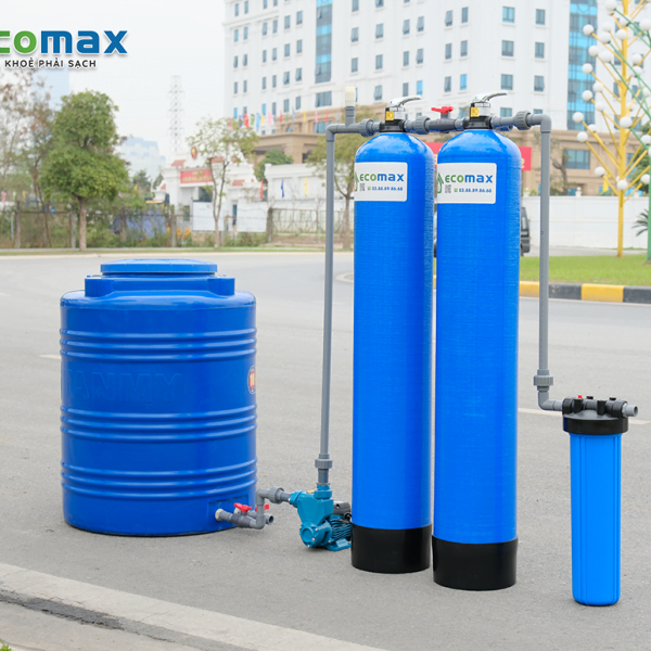 Hệ thống lọc nước giếng khoan gia đình ECO-G02 Công suất 1200lít/h 2 bo loc nuoc gieng khoan gia dinh ECO-G02 3 cap loc ecomax