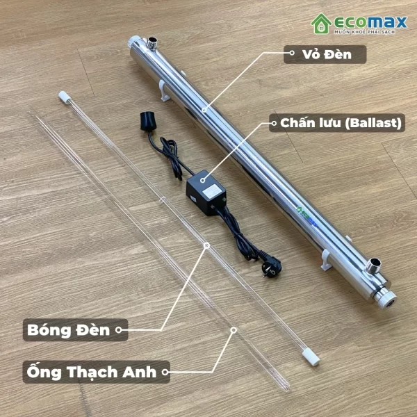 Cấu tạo Đèn UV diệt khuẩn 55W Sterilizer UV