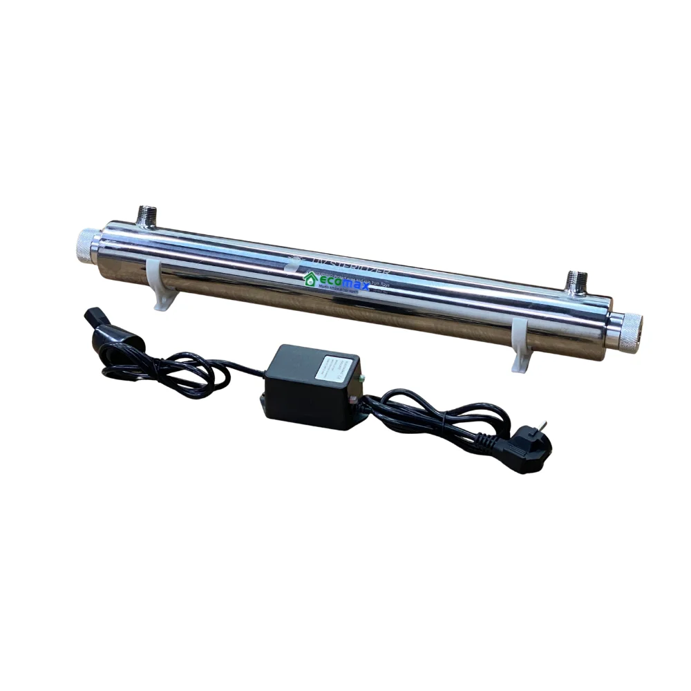 Đèn UV diệt khuẩn 25W công suất 1300L/h do Ecomax phân phối lắp đặt