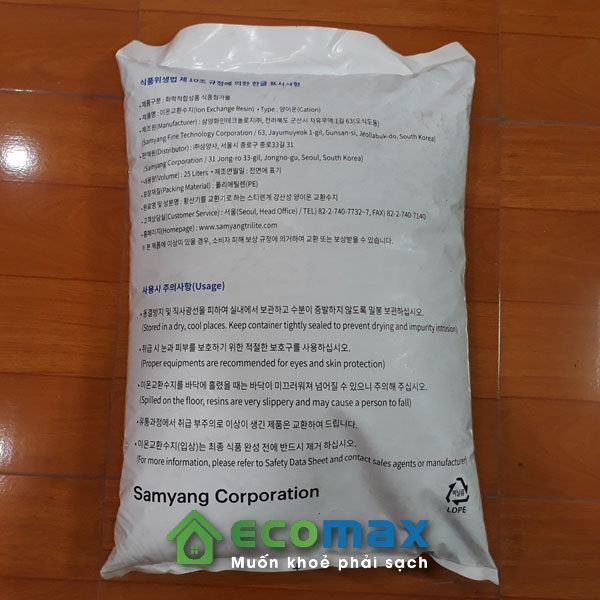 Hạt nhựa trao đổi ion Trilite MC08 Hàn Quốc (Hạt làm mềm nước) 3 hat lam mem cation han quoc samyang trilite mc08 mua o dau