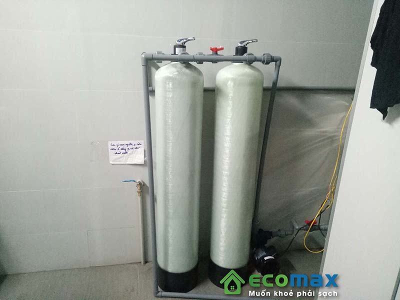 Lắp đặt hệ thống lọc nước giếng khoan tại Nguyễn Khoái, Thanh Trì 2 he thong loc nuoc gieng khoan 2 cap loc