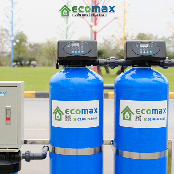 he thong loc nuoc gieng khoan mui tanh mau vang nhiem sat ECO-G02A 3 cap loc tu dong rua