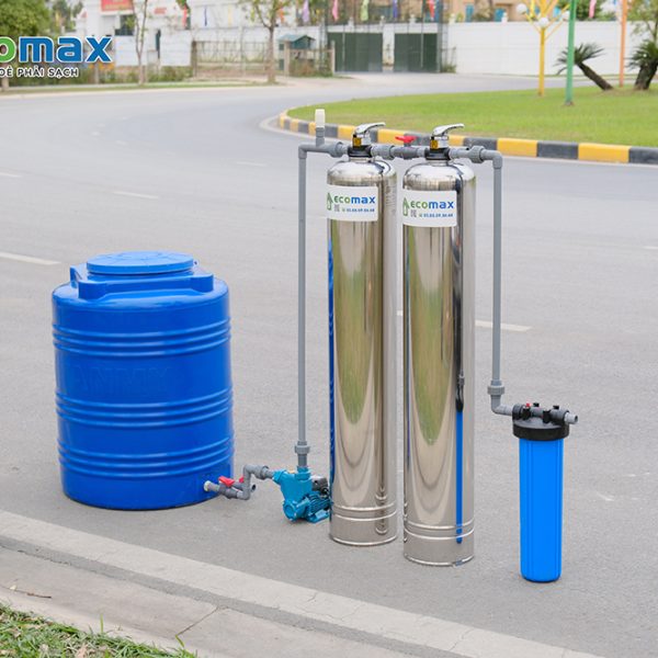 may loc nuoc gieng khoan mau vang mui tanh Ecomax 3 cap loc