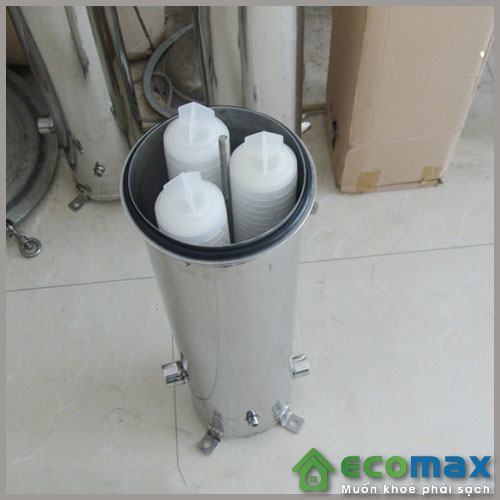 Phin lọc nước chứa 3 lõi 20 inch công suất 3m3/ giờ 4 phin loc inox 3 loi 20 inch
