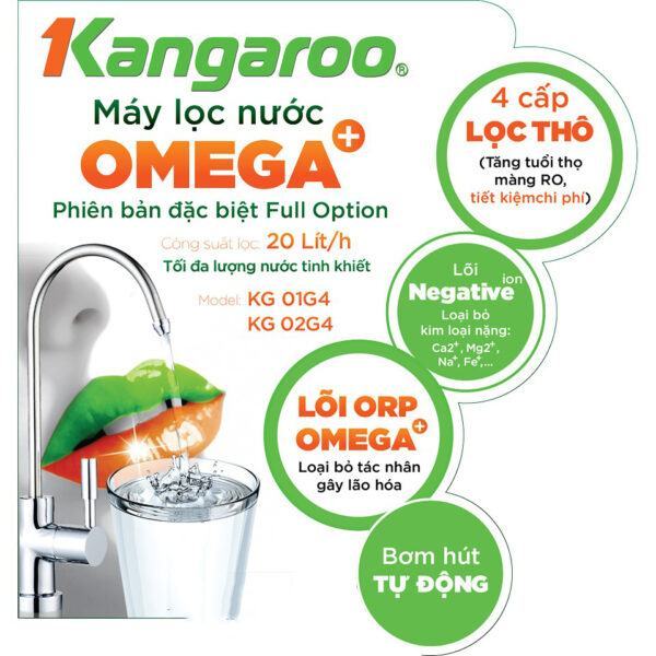Máy lọc nước Kangaroo Omega+ KG01G4-KV – 8 lõi lọc 3 may loc nuoc kangaroo omega kg02G4 KV 1