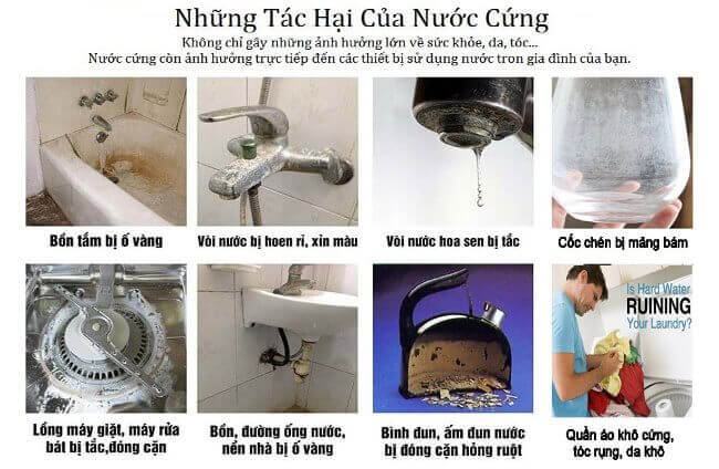 tác hại của nước nhiễm đá vôi