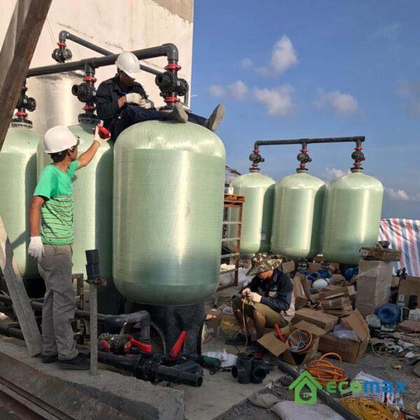 Hệ thống lọc nước giếng khoan công nghiệp 50m3/h 3 loc nuoc sinh hoat cong suat lon 1