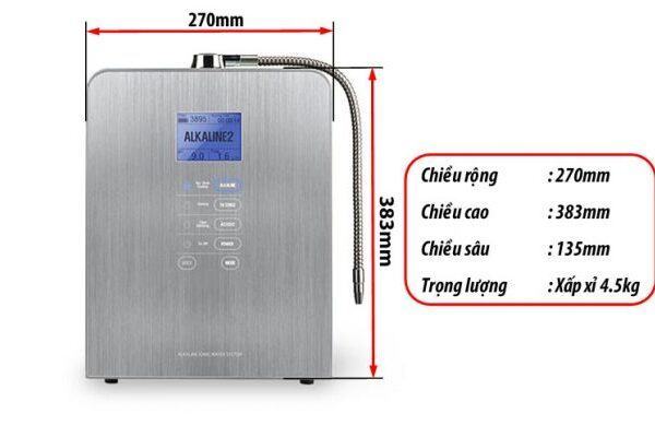 Máy lọc nước ion kiềm IONIA SM S112TL - 7 điện cực 2 kich thuoc cua may loc nuoc dien giai ionia sm s112tl