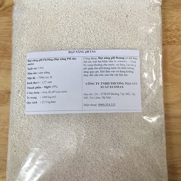 Hạt nâng pH Flomag USA gói lẻ 2kg 2 hat nang pH USA flomag loai tot 1