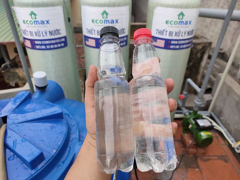 Nước trước và sau lọc