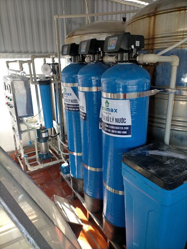 Dây chuyền lọc nước tinh khiết công suất 500 lít/giờ tại Móng Cái 1 dây chuyền lọc nước 500 lít móng cái