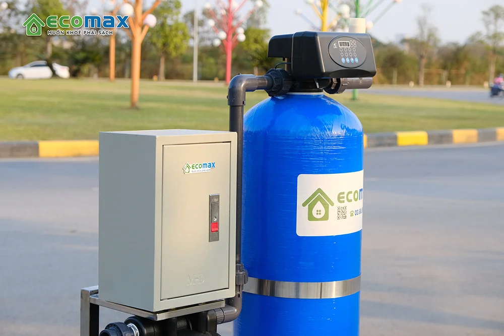 Bộ lọc nước đầu nguồn ECO-01PAC Media Softener chuyên làm mềm 4 bo loc nuoc dau nguon lam mem nuoc cho gia dinh