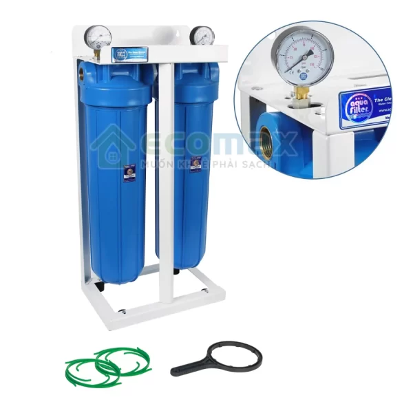 Bộ lọc tổng chung cư 2 cấp Big Blue 20inch nhập khẩu Ba Lan 1 loc tong chung cu 2 cap big blue 20inch cao cap